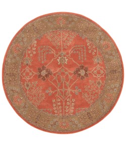 Jaipur Living Chambery Handmade Floral Orange/ Brown Round Pm51 Area Rug 6 ft. X 6 ft. Round