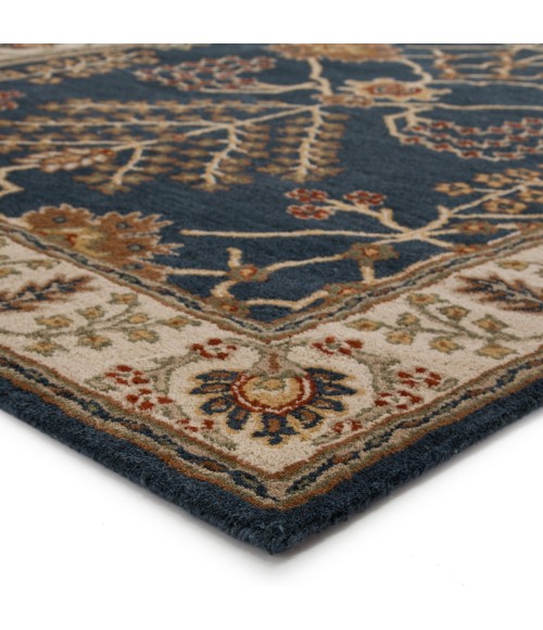 Poeme Area Rug Jaipur Living Chambery Handmade Floral Blue/ Multicolor Round Area Rug (8'X8')