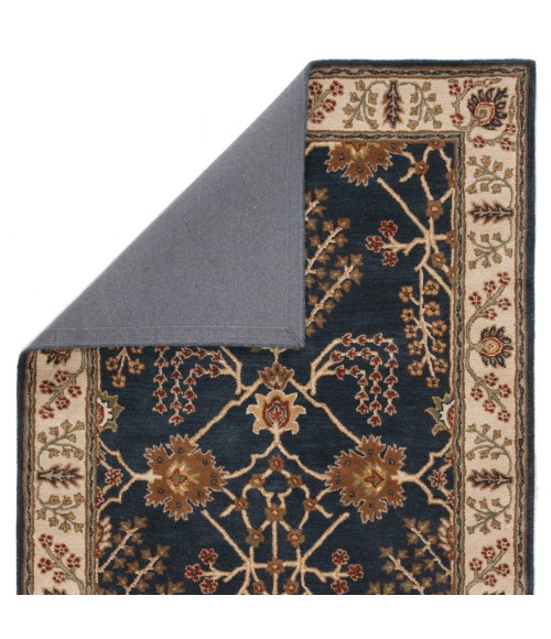 Poeme Area Rug Jaipur Living Chambery Handmade Floral Blue/ Multicolor Round Area Rug (8'X8')