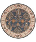 Poeme Area Rug Jaipur Living Chambery Handmade Floral Blue/ Multicolor Round Area Rug (8'X8')