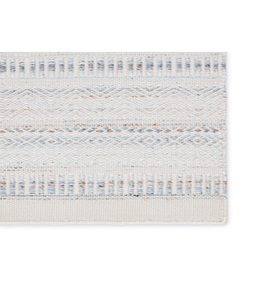 Penrose Area Rug Jaipur Living Parson Indoor/ Outdoor Tribal Light Blue/ Ivory Area Rug (9'X12')