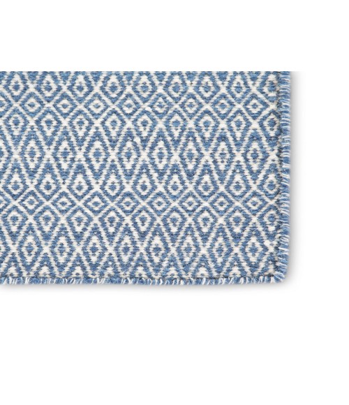 Jaipur Living Eulalia Handmade Geometric Blue/ Ivory Area Rug (7'10"X9'10")