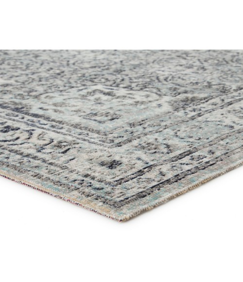 POLARIS RUG Jaipur Living Langley Indoor/ Outdoor Medallion Gray/ Blue Runner Rug (2 8"X10 )