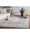 POLARIS RUG Jaipur Living Langley Indoor/ Outdoor Medallion Gray/ Blue Runner Rug (2 8"X10 )