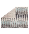 POLARIS RUG Jaipur Living Norwich Indoor/ Outdoor Geometric Gray/ Blue Round Area Rug (8 X8 )