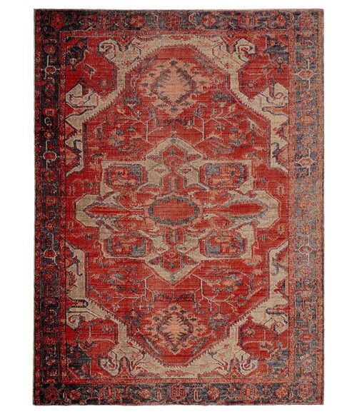 Jaipur Living Leighton Indoor/ Outdoor Medallion Red/ Blue Area Rug (5'3"X7'6")