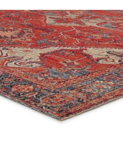 Jaipur Living Leighton Indoor/ Outdoor Contemporary Red/ Blue 4X6 Pol06 Area Rug 4 ft. X 6 ft. Rectangle