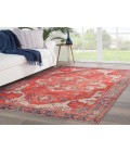 Polaris Area Rug Jaipur Living Leighton Indoor/ Outdoor Medallion Red/ Blue Round Area Rug (7'10"X7'10")