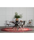 Polaris Area Rug Jaipur Living Leighton Indoor/ Outdoor Medallion Red/ Blue Round Area Rug (7'10"X7'10")