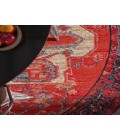Polaris Area Rug Jaipur Living Leighton Indoor/ Outdoor Medallion Red/ Blue Round Area Rug (7'10"X7'10")