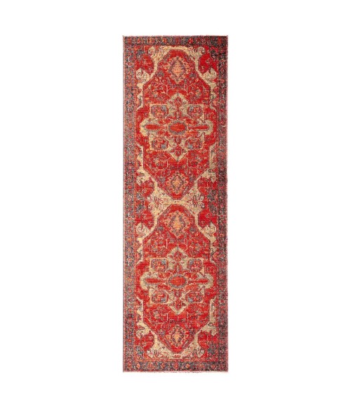 POLARIS RUG Jaipur Living Leighton Indoor/ Outdoor Medallion Red/ Blue Runner Rug (2 8"X10 )