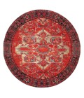 Polaris Area Rug Jaipur Living Leighton Indoor/ Outdoor Medallion Red/ Blue Round Area Rug (7'10"X7'10")