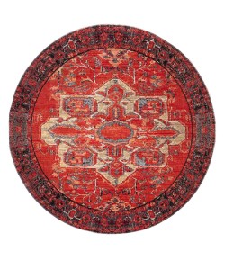 Jaipur Living Polaris Leighton POL06 Red/Blue 7 ft. 10 in. X 7 ft. 10 in. Round Rug