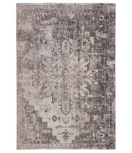 Jaipur Living Isolde Indoor/ Outdoor Medallion Gray/ Ivory Area Rug (5'3"X7'6")