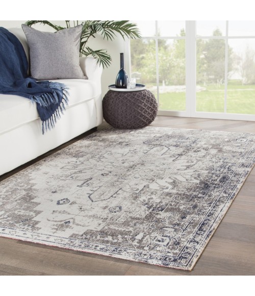 Jaipur Living Isolde Indoor/ Outdoor Medallion Gray/ Ivory Area Rug (5'3"X7'6")