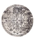 POLARIS RUG Jaipur Living Isolde Indoor/ Outdoor Medallion Gray/ Ivory Round Area Rug (8 X8 )