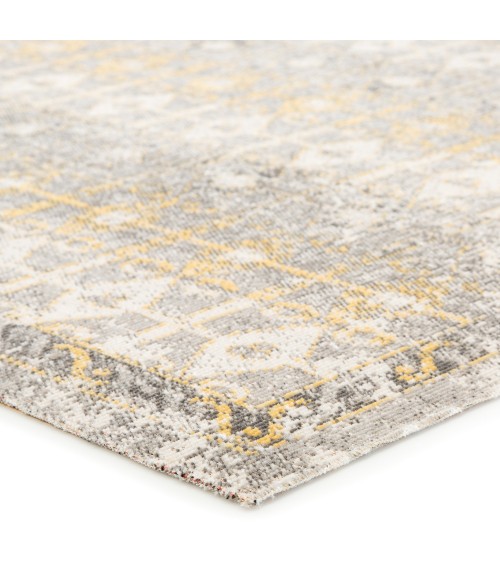 Jaipur Living Giralda Indoor/ Outdoor Trellis Light Gray/ Yellow Runner Rug (2'6"X8')