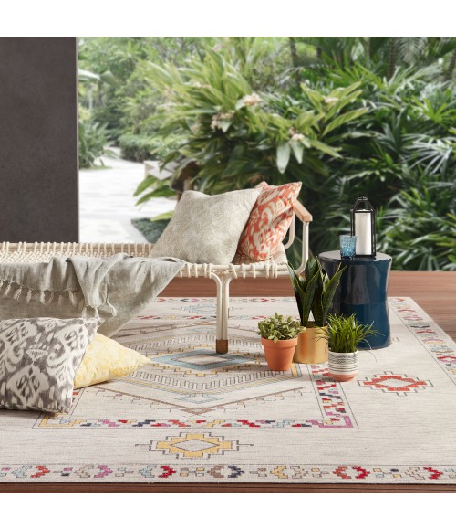 Polaris Area Rug Jaipur Living Tov Indoor/ Outdoor Medallion Light Gray/ Multicolor Area Rug (8'10"X12')