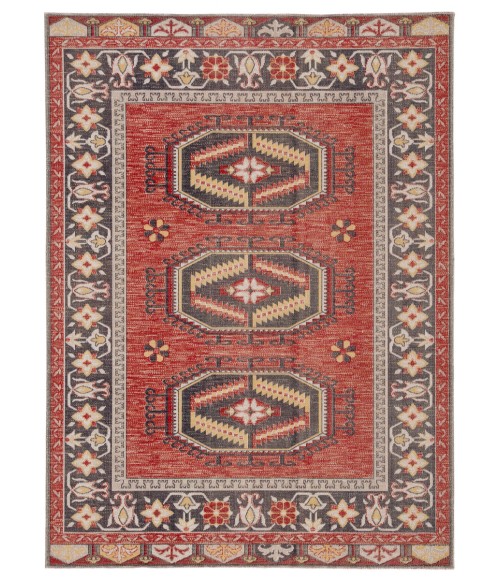 POLARIS RUG Jaipur Living Miner Indoor/ Outdoor Medallion Red/ Yellow Area Rug (2 X3 )