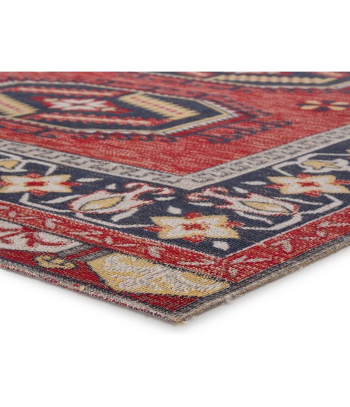 POLARIS RUG Jaipur Living Miner Indoor/ Outdoor Medallion Red/ Yellow Area Rug (2 X3 )
