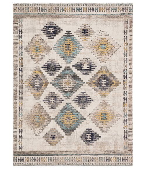 Jaipur Living Dez Indoor/ Outdoor Tribal Blue/ Yellow Area Rug (2'X3')