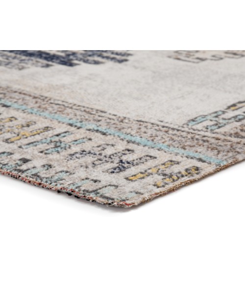 Jaipur Living Dez Indoor/ Outdoor Tribal Blue/ Yellow Area Rug (2'X3')