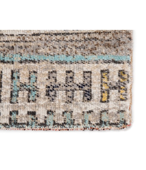 Jaipur Living Dez Indoor/ Outdoor Tribal Blue/ Yellow Area Rug (2'X3')