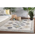 Jaipur Living Dez Indoor/ Outdoor Tribal Blue/ Yellow Area Rug (2'X3')