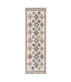 Jaipur Living Dez Indoor/ Outdoor Tribal Blue/ Yellow Runner Pol17 Area Rug 2 ft. 8 in. X 10 ft. Runner