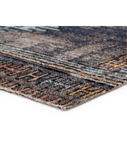 Jaipur Living Dez Indoor/ Outdoor Tribal Blue/ Orange Runner Pol18 Area Rug 2 ft. 8 in. X 10 ft. Runner