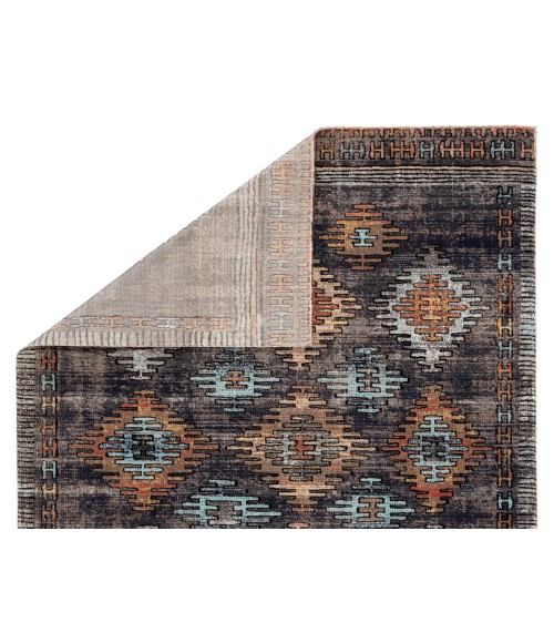 Jaipur Living Dez Indoor/ Outdoor Tribal Blue/ Orange Area Rug (5'3"X7'6")