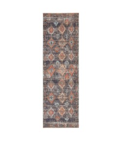Jaipur Living Polaris Dez POL18 Blue/Orange 2 ft. 6 in. X 8 ft. Rectangle Rug