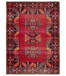 Jaipur Living Paloma Indoor/ Outdoor Southwestern Red/ Black 4X6 Pol19 Area Rug 4 ft. X 6 ft. Rectangle