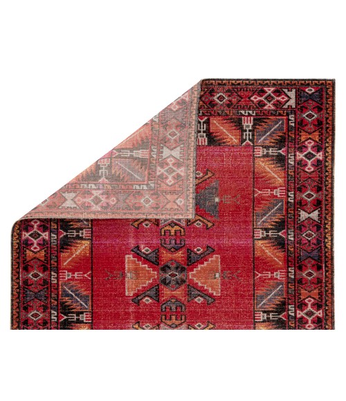 Jaipur Living Paloma Indoor/ Outdoor Tribal Red/ Black Runner Rug (2'8"X10')