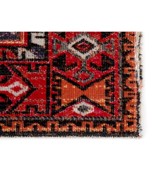 Jaipur Living Paloma Indoor/ Outdoor Tribal Red/ Black Runner Rug (2'8"X10')