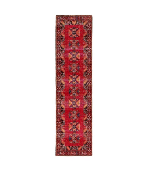 Polaris Area Rug Jaipur Living Paloma Indoor/ Outdoor Tribal Red/ Black Runner Rug (2'8"X10')