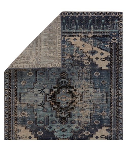 Jaipur Living Cicero Indoor/ Outdoor Medallion Blue/ Gray Area Rug (8'10"X12')