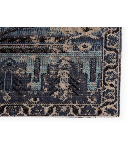 Jaipur Living Cicero Indoor/ Outdoor Medallion Blue/ Gray Area Rug (7'6"X9'6")