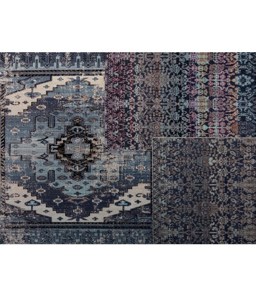 Jaipur Living Cicero Indoor/ Outdoor Medallion Blue/ Gray Area Rug (7'6"X9'6")