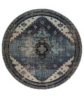 Jaipur Living Cicero Indoor/ Outdoor Medallion Blue/ Gray Round Area Rug (7'10")