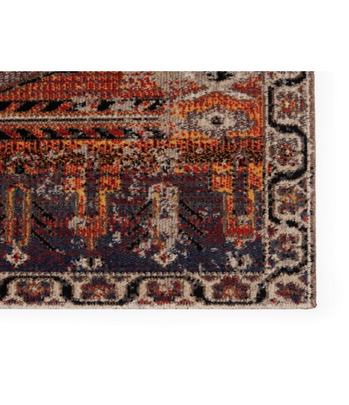 Jaipur Living Cicero Indoor/ Outdoor Medallion Multicolor/ Orange Area Rug (7'6"X9'6")