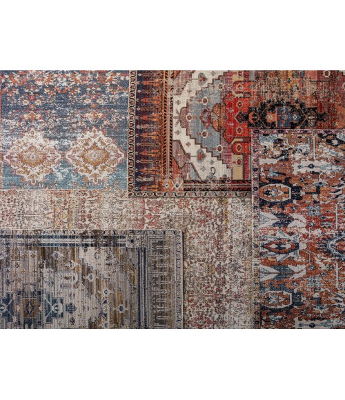 Jaipur Living Cicero Indoor/ Outdoor Medallion Multicolor/ Orange Area Rug (7'6"X9'6")
