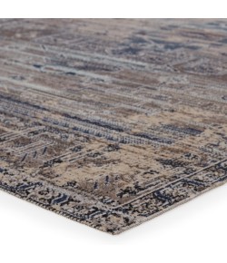 Jaipur Living Cicero Indoor/ Outdoor Medallion Taupe/ Blue Runner Pol41 Area Rug 2 ft. 8 in. X 10 ft. Runner