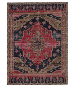 Jaipur Living Cicero Indoor/ Outdoor Medallion Pink/ Blue Runner Pol44 Area Rug 2 ft. 8 in. X 10 ft. Runner