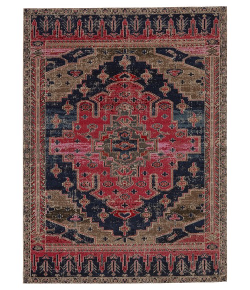 Jaipur Living Cicero Indoor/ Outdoor Medallion Pink/ Blue Area Rug (7'6"X9'6")