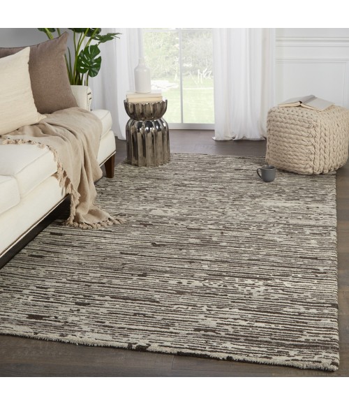Pathways by Verde Home Area Rug Verde Home by Jaipur Living Nairobi Handmade Striped Dark Brown/ Light Gray Area Rug (10'X14')