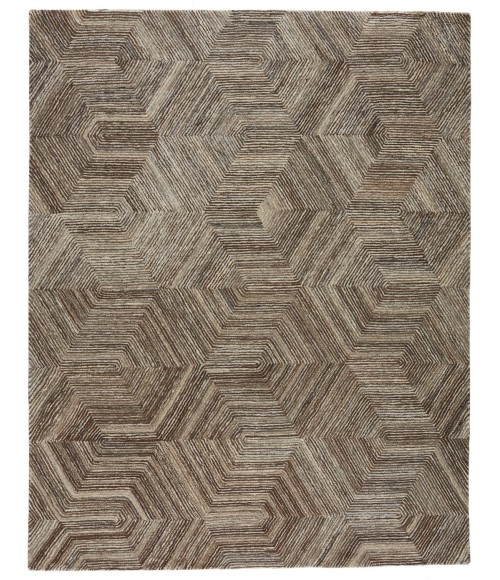 Verde Home by Jaipur Living Rome Handmade Geometric Brown/ Light Gray Area Rug (9'X12')