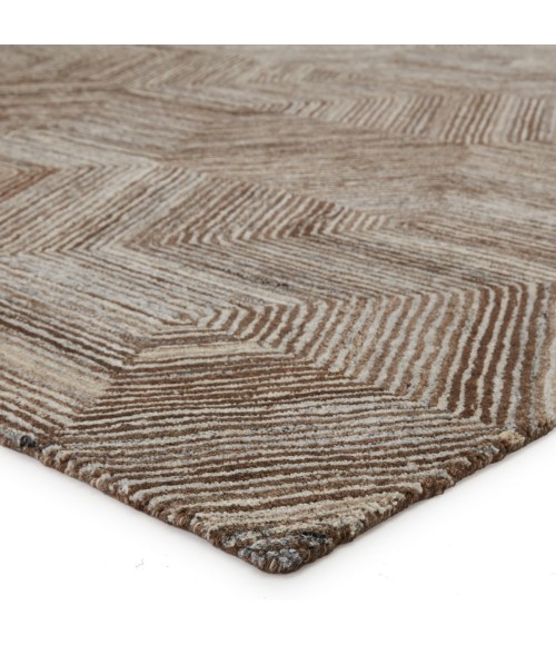 Verde Home by Jaipur Living Rome Handmade Geometric Brown/ Light Gray Area Rug (9'X12')