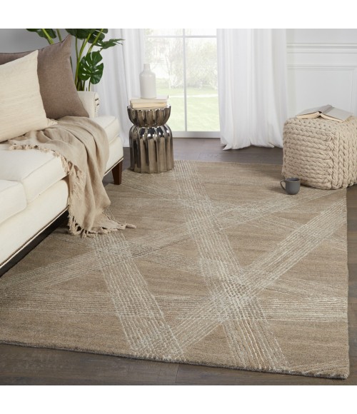 Verde Home by Jaipur Living Delhi Handmade Trellis Tan/ Light Gray Area Rug (5'X8')