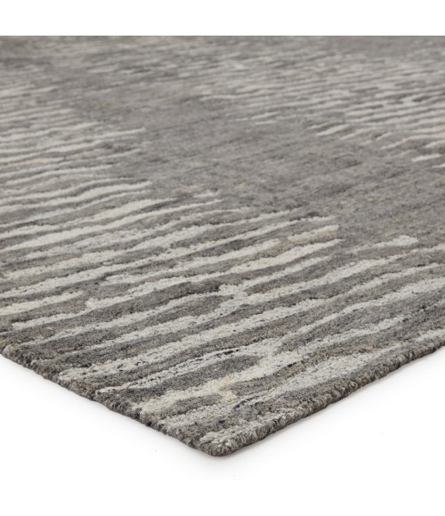 Verde Home by Jaipur Living Stockholm Handmade Striped Light Gray/ Ivory Area Rug (5'X8')